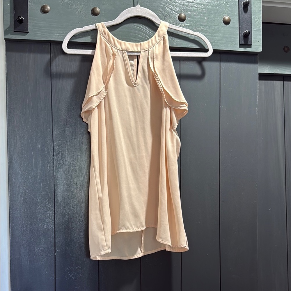 Elegant Cream Sleeveless Top